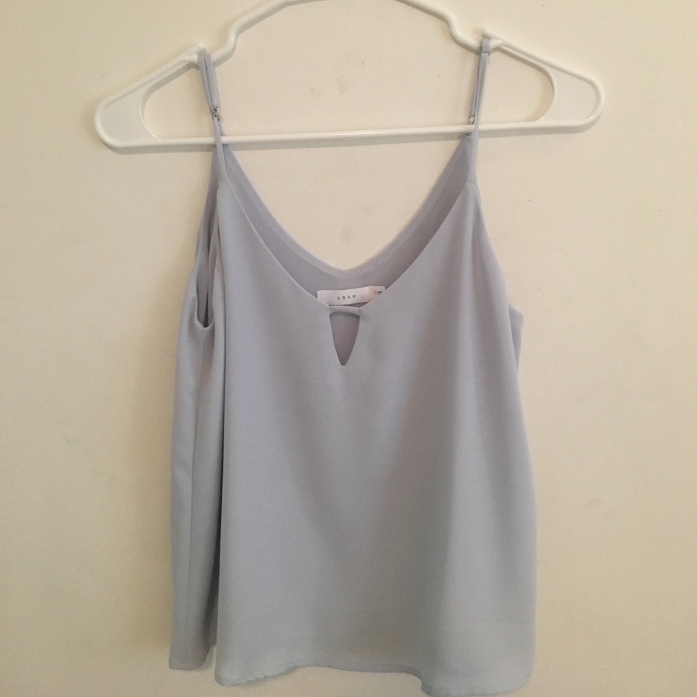 light blue tank top